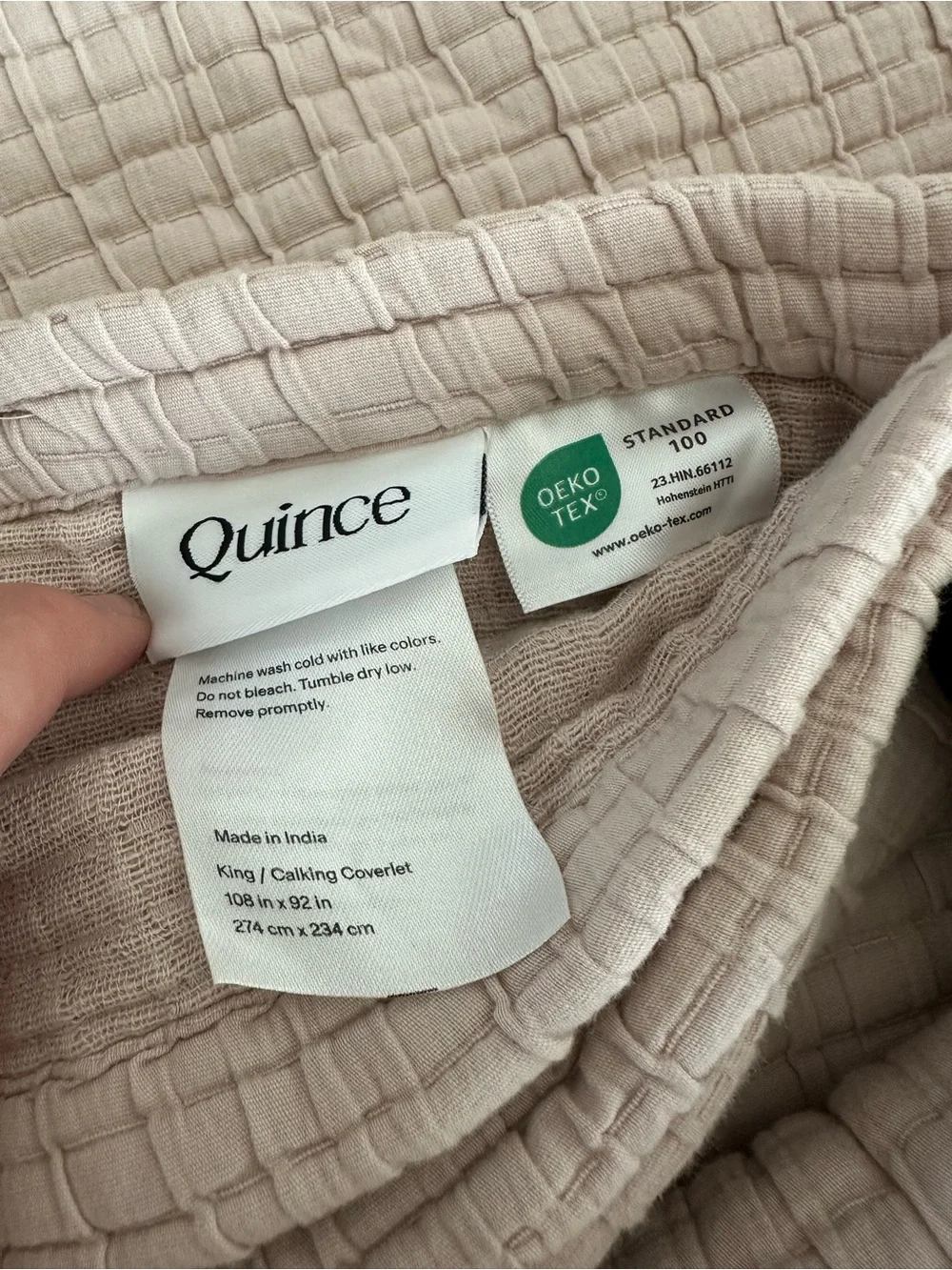 NWOT Quince Cotton Ribbed Coverlet Set